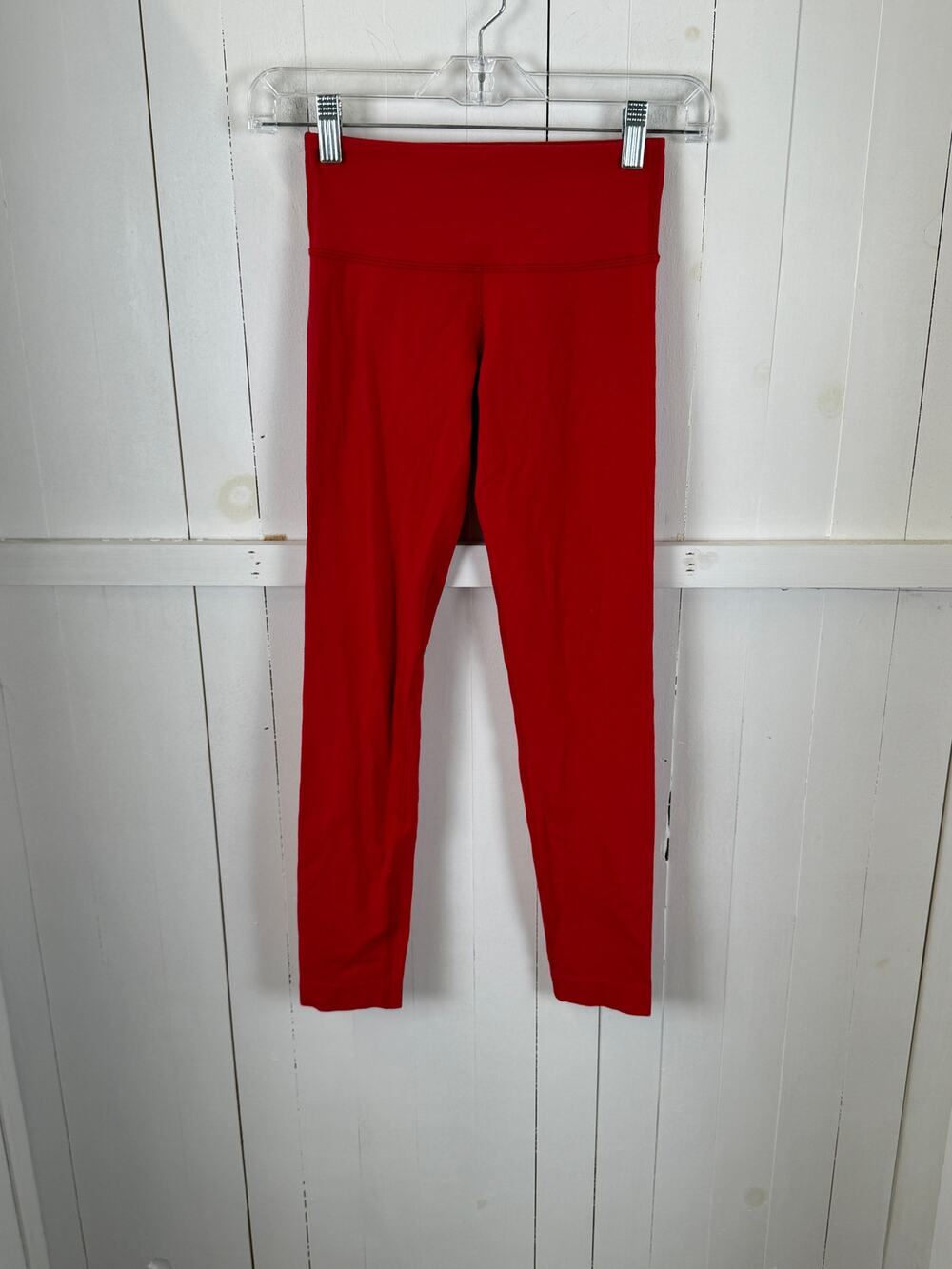 Lululemon Red Capri Leggings Size 2 Cotton Excellent Condition